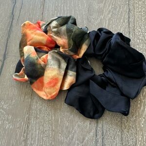 Urban outfitters Colorful and Black Scrunchie Set